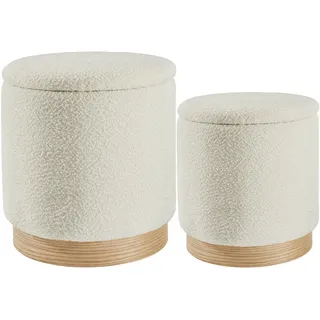 Tectake tectake® 2er Set Sitzhocker Orchide Gestelle aus MDF-Platten