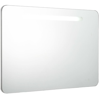 vidaXL LED Spiegelschrank mit 2 Ablagen Badschrank Badspiegel Badezimmerspiegel Hängespiegel Badezimmer Spiegel Hängeschrank 80x9,5x55cm