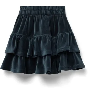 Tchibo - Kinder-Soft-Velvet-Stufenrock - Gr. 86/92 - dunkelblau