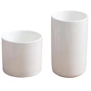 RabyLeo Keramik Mundwasser Tasse Einfache Home Badezimmer Paare Waschen Bürsten Tasse Milch Joghurt Frühstück Tasse (Weiß-A & Weiß-B)