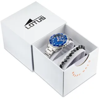 Lotus Junior Collection 18860/1 Edelstahlgehäuse Silber Armbanduhr Blau