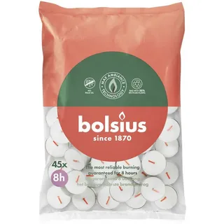 Bolsius Teelichte 45 St. weiß