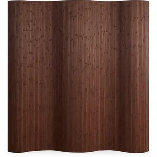 Homestyle4u Paravent Raumteiler in Dunkelbraun 250x200 cm 301