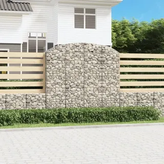 vidaXL Gabione mit Hochbogen 200 x 50 x 180/200 cm