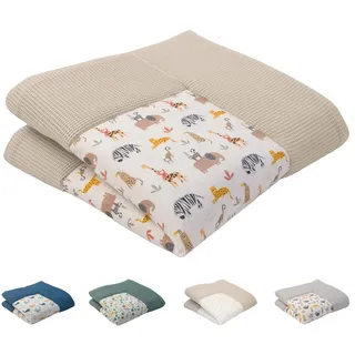 ULLENBOOM Krabbeldecke für Baby 140x140 cm – OEKO-TEX Materialien, Made in EU – Große Spieldecke Baby gepolstert, Krabbelmatte, Krabbeldecke groß & Babydecke