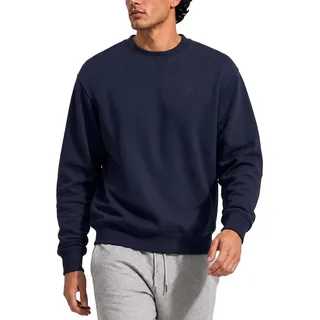 Iron Mountain Herren Sweatshirt Fleece – Pullover Baumwollmix Rundhals Langarm, Workwear Sweatshirt Leicht Warm für Freizeit Arbeit Alltag Winter (Marine, 3XL)