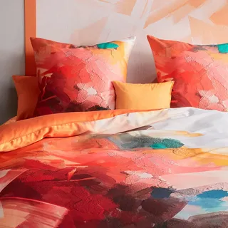Traumschlaf Bed Art S Verdal gestreift Baumwolle Bunt 135 x 200 cm + 80 x 80 cm