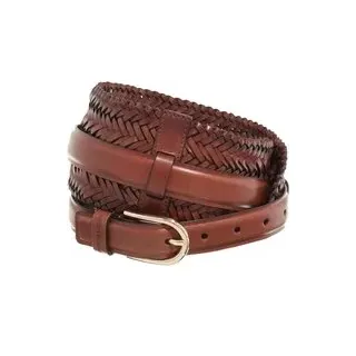 Michael Kors Gürtel - 85Mm Braided Waist Belt Set - Gr. L - in Braun - für Damen