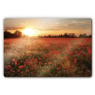 K&L Wall Art Glasbild »Glasbild«, BxH: 60 x 40 cm, Wand Deko Mohnblume Blumen