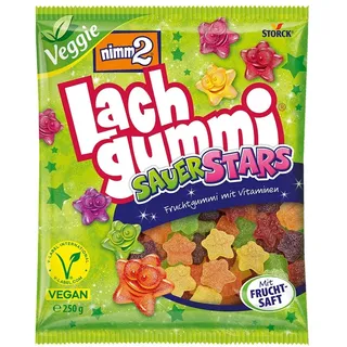 nimm2® Lachgummi Sauer Stars Fruchtgummi 250,0 g, 1 Pack