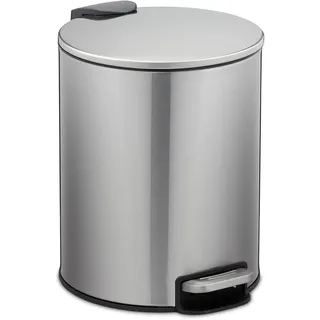 Relaxdays Kosmetikeimer 5 l Silber