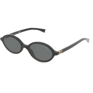 Miu Miu MU04ZS Damen-Sonnenbrille Vollrand Oval Acetat-Gestell, schwarz