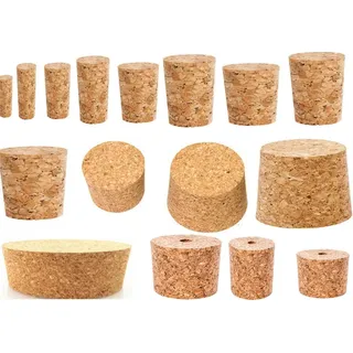 lilawelt24 / Fasskorken - Größen zur Auswahl KORKEN aus NATURKORK Flaschenkorken STOPFEN Spitzkorken (45/37 mm)