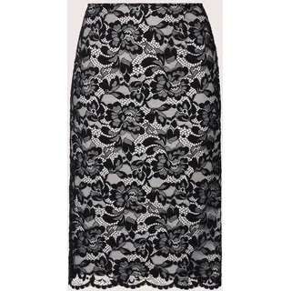 Madeleine Spitzenrock Damen Floral Schwarz/Weiß 42