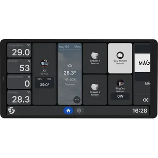 Shelly Wall Display X2i silber Smart-Home-Bedienpanel 6,95"