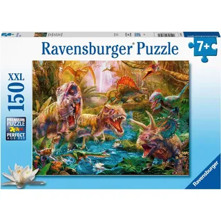 Ravensburger Puzzle Versammlung der Dinosaurier, 150 Puzzleteile, Made in Germany bunt