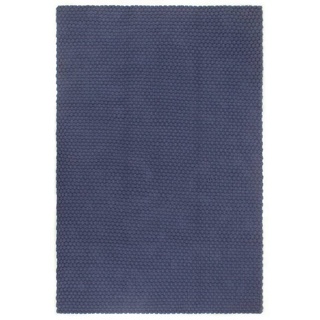 Teppich Rechteckig Marineblau 180x250 cm Baumwolle, furnicato, Rechteckig blau