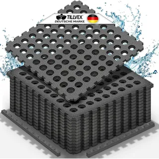 tillvex Pool Bodenschutzmatte schwarz 51x51 cm