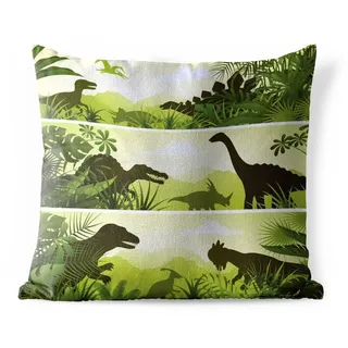 MuchoWow Dekokissen Dinosaurier - Dschungel - Illustration - Kinder - Kind, Kissenhülle für den Außenbereich, Outdoor, Kissen, 60x60 cm bunt 60 cm x 15 cm x 60 cm