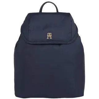 Tommy Hilfiger Damen Rucksack TH Flow Flap Backpack Klein, Blau (Space Blue), Einheitsgröße - Einheitsgröße