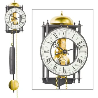 Hermle Wanduhr mit Pendel mechanisches Kettenzugwerk - Schwarz