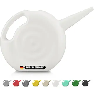 Blowmold.Design Gießkanne Weiß - Gießkanne Zimmerpflanzen schmal - Gießkanne 2l Robust für Innen und Außen - Perfekt für Zimmerpflanzen & Garten - Giesskanne Fensterbrett - Kleine Gießkanne