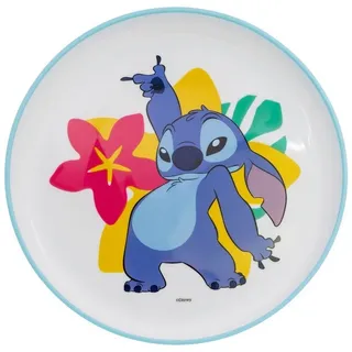 Disney Teller Stitch Kinder Teller Basis Premium Bicolor für Esstisch und Alltag