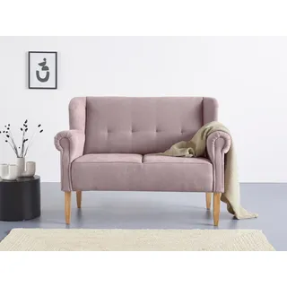 Home Affaire Couch Mikrofaser 2-Sitzer Rosa