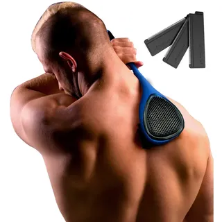 baKblade 2.0 Elite Plus Rückenrasierer Herren - Ergonomischer Rückenhaarentferner für Männer - Brust & Rücken Haarentfernung auch für Armen, Beine & Bauch - Body Shaver Men (Ersatzklingen enthalten)