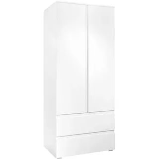 Smart Kinderkleiderschrank BEN 80 x 191 x 55 cm Holzwerkstoff weiß