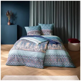 Estella Carmen ornamental Blau 135 x 200 cm + 2 x 80 x 80 cm