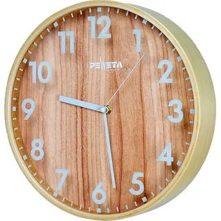 Peweta Uhren Funk-Wanduhr Wood 30,0 cm 210 braun