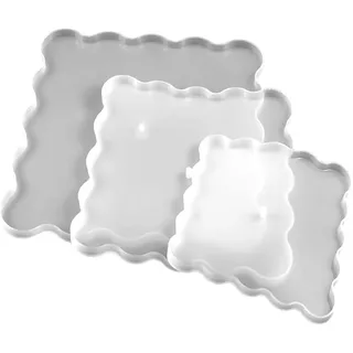 VanessasShop Silikonform 3er Set Etagere eckig groß