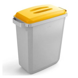 Durable Mülleimer Durabin VEH2012026, grau/gelb, aus Kunststoff, 60 Liter