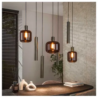famlights Pendelleuchte famlights, Pendelleuchte Fips in Braun E27 7-flammig braun
