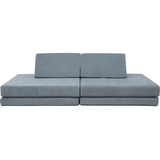 [en.casa] Kindersofa Norhulta 150 x 66 x 46 cm Cord grau