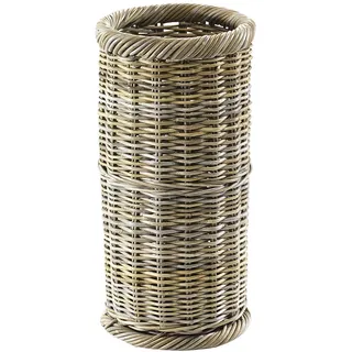 Kobolo Dekorativer Schirmständer aus grauem Rattan