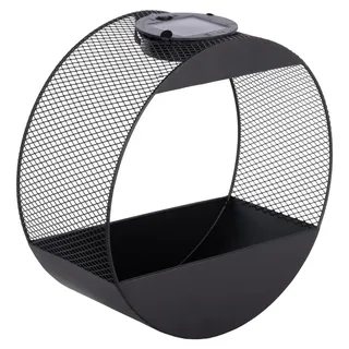 gardenhero Solar Pflanzgefäß Wand Metall LED Blumentopf Gartenleuchte - Schwarz