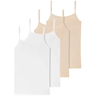 SCHIESSER Spaghettitop Beige/Weiß 3XL