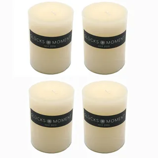 Annastore Stumpenkerze 4-TLG. Set Kerzen Rustik Stumpenkerze Adventskranz Kerzen weiß