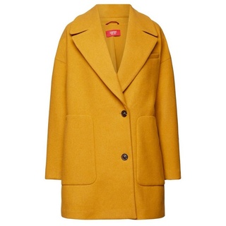 Esprit Wollmantel Recycelt: Mantel aus Wollmix gelb M