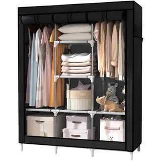 MAGIC SELECT Kleiderschrank Tragbarer Stoff, Kleiderschrank zur Aufbewahrung, Wasserdichter Kleiderschrank, Kleideraufbewahrungs-Organizer für Zuhause, Schlafzimmer und Wohnzimmer. (150 x 170 x 45 cm)