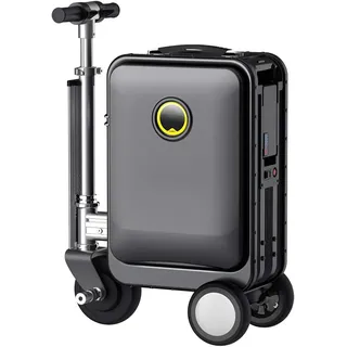 aallwwsso Elektrischer Fahrkoffer mit TSA-Schloss & Digitalem Schloss, Motorisierter Handgepäck-Koffer für Flughafentransfers, Pendeln & Reisen, Integrierte Powerbank, 8-9 km Reichweite Black