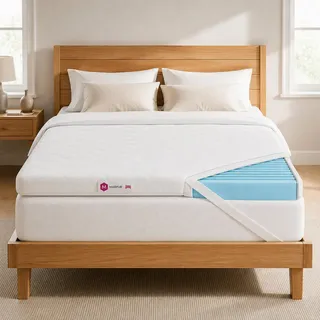 marpur Matratzentopper mit Massageschicht 120 x 200 cm weiß