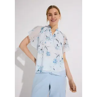 More & More Kurzarmbluse Blau 40