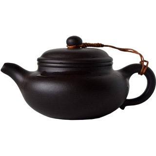 Teekanne, 250 ml, chinesischer Yixing, echter schwarzer Ton, Zisha Classics, Tee-Ei
