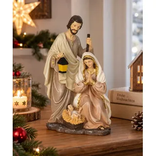 MF Krippe Krippenfigur Heilige Familie Maria Josef und Jesus 21 cm (1-tlg)
