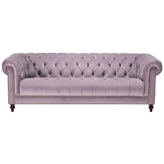 JVmoebel Chesterfield-Sofa, Lila Dreisitzer Stoff Chesterfield Design Couchen Polster lila