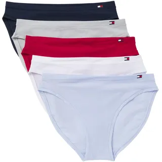 Tommy Hilfiger Damen Bikini Unterwäsche 5er-Pack Unterwäsche im Bikini-Stil (5er Pack) - L