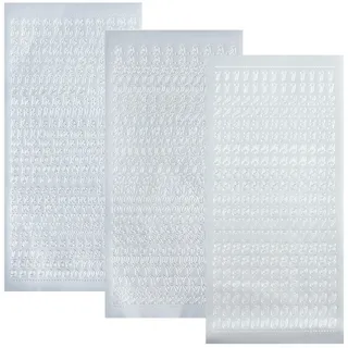 3 Blatt Wachsbuchstaben für Kerzen,Buchstaben Aufkleber mit Zahlen (Silber)